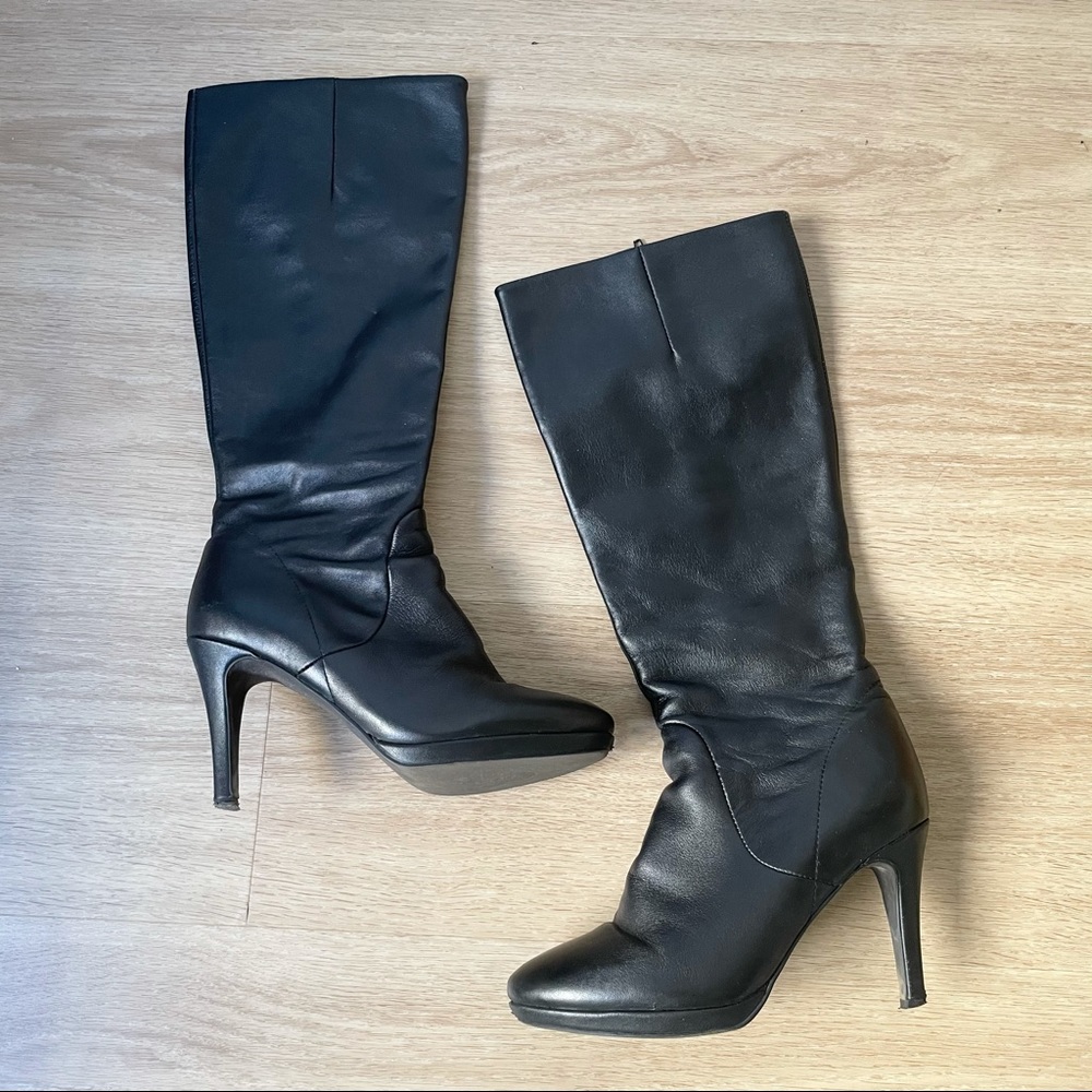 Genuine Lamb Leather Tall Boots - Staccato